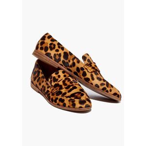 MADEWELL The Alex Loafer in Leopard Calf Hair, Sz 7.5